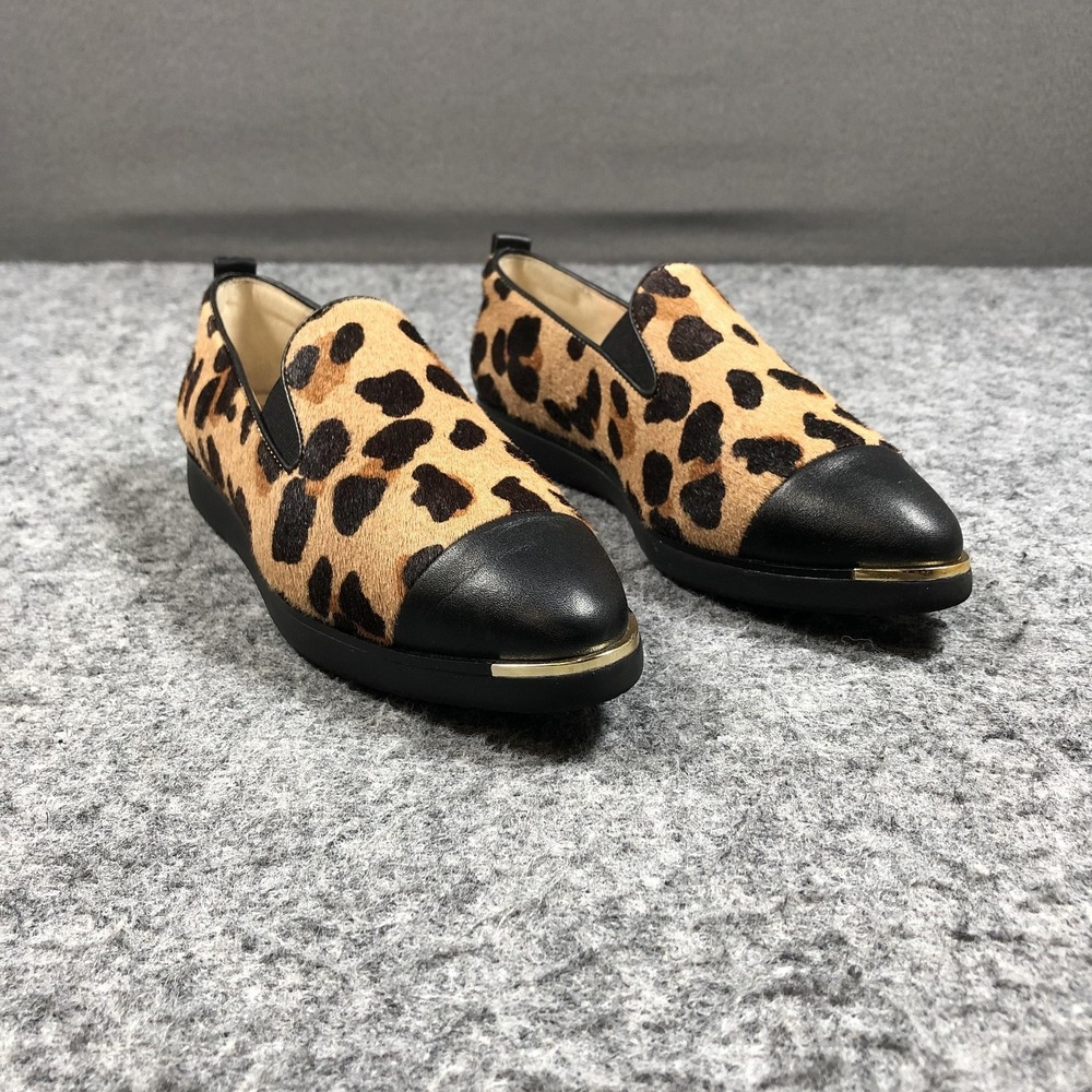 Cole Haan Grand Ambition Loafers Womens 6.5 Brown Leopard Slip On Flats